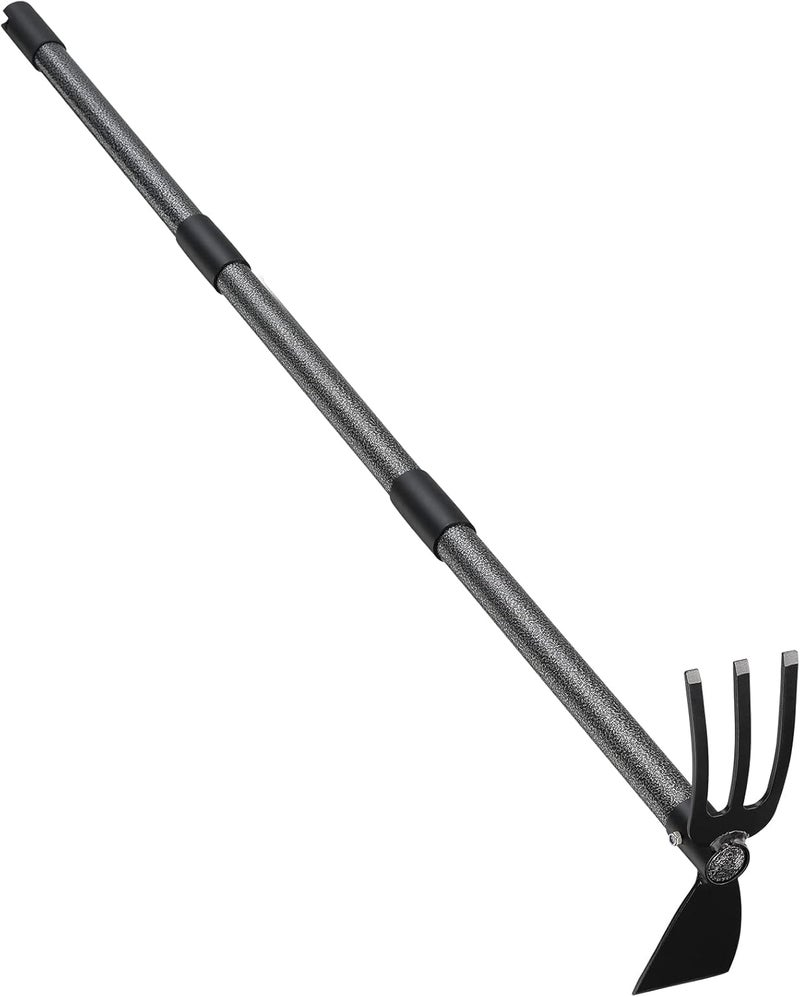 JAOTREL Hoe Garden Tool, 45 Inch Garden Hoe Long Handle for Weeding, Hoe Cultivator 2 in 1 Hand Garden Tools for Gardening Tools Planting - Image 1